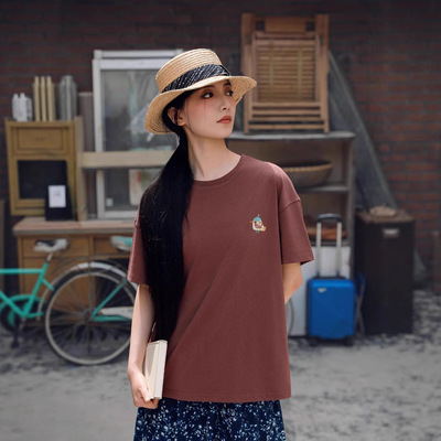 2025夏季纯棉短袖T恤女