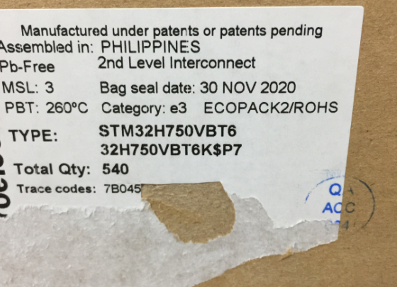 全新进口原装 STM32H750VBT6 QFP100 STM32H750 750VBT6