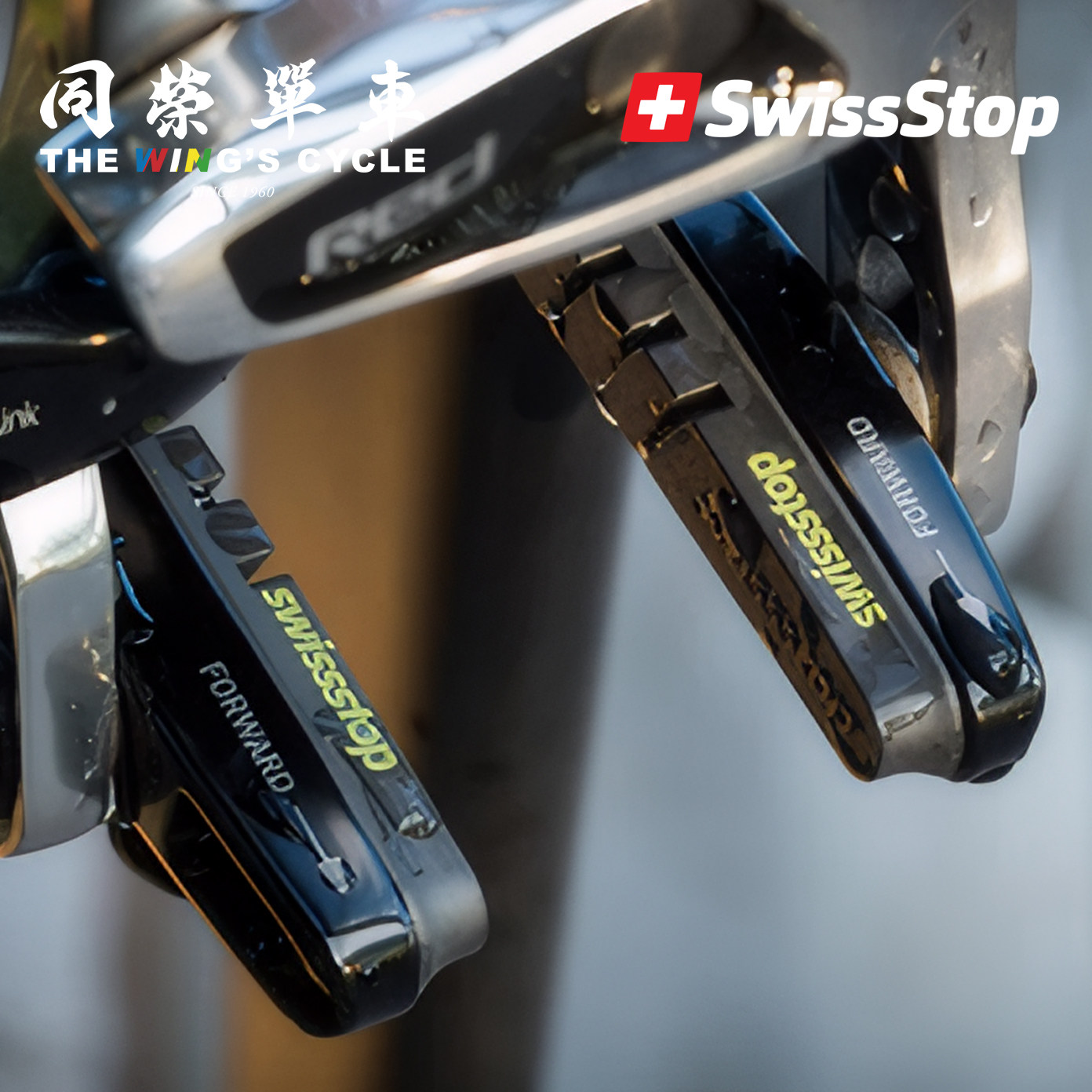 瑞士停SwissStop黑王子/黄国王刹车块铝圈碳圈碳纤维轮组刹车
