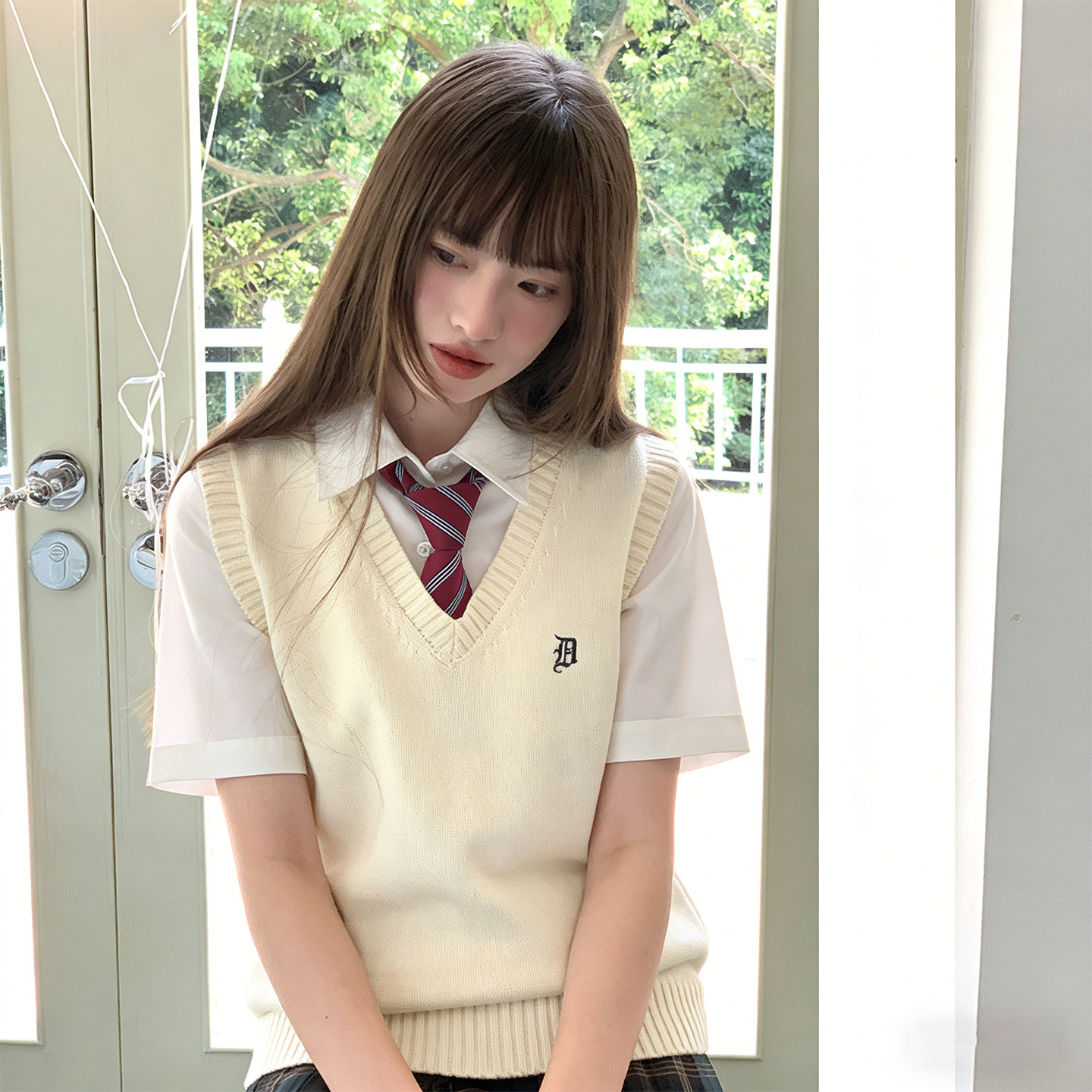 学院风内搭背心长短袖衬衫上衣jk制服套装针织毛衣马甲女春秋冬季,女装/女士精品,时尚套装,淘宝优惠券,粉丝福利购,淘宝优惠卷