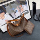 优草坊女包高品质轻奢水桶包新款 流行真皮2025机场包奢侈品牌包包