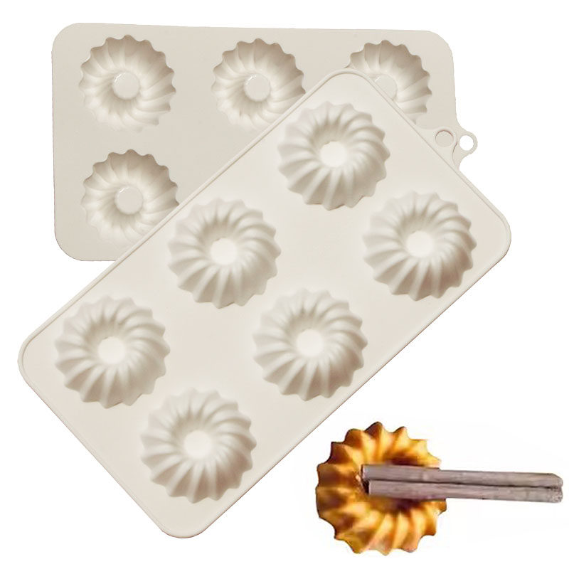 圆形曲奇饼干法式螺旋形贝壳形戚风蛋糕烘焙硅胶模具