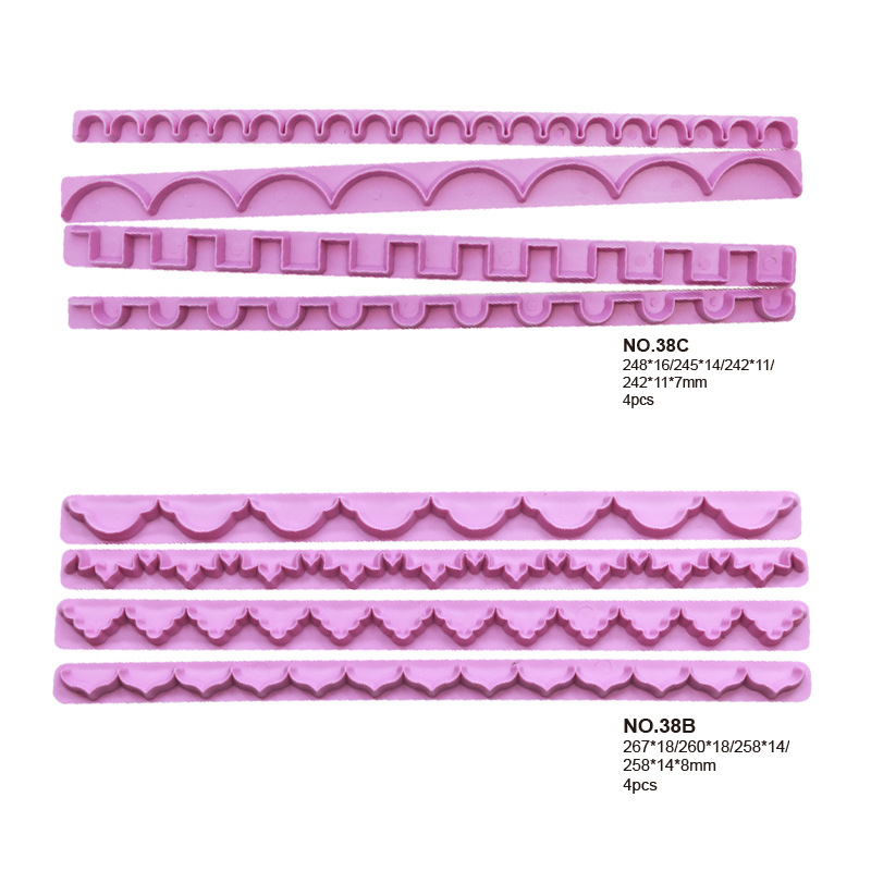 翻糖城堡裙边花边缎带波浪
