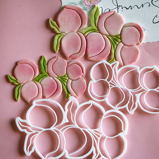 花饽饽寿桃福字软陶馍馍包切模祝寿中式翻糖蛋糕烘焙装饰模具压模