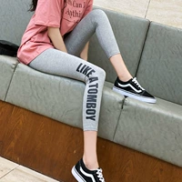 Quần legging cotton nữ mặc thủy triều 2019 mới mỏng phần chín chân quần xám thể thao bó sát tám hè. - Quần tây thường quần giữ nhiệt nữ