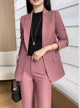 女神范气质韩版时尚西服两件套装女446