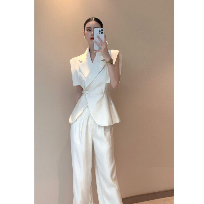 2026夏季新款高级设计感显瘦轻奢气质高级马甲裤子西服套装女1067图片