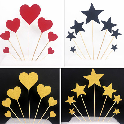 插牌爱心婚礼烘焙摆件生日蛋糕