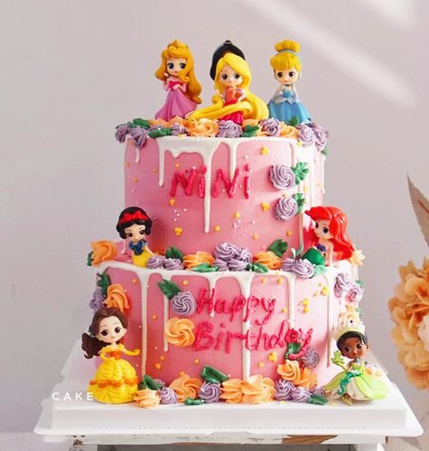Q版公主蛋糕装饰美人鱼