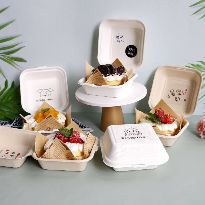 4寸便当盒野餐甜品点心包装盒