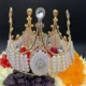 Павлинная синяя королева кружевная корона