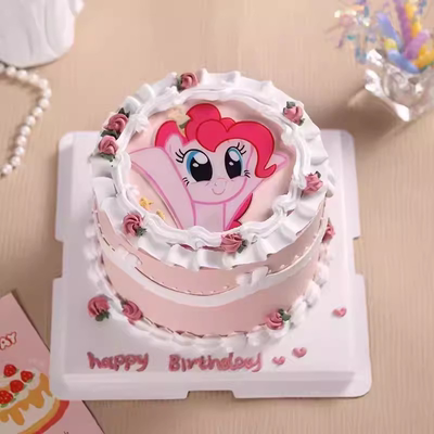 网红小马蛋糕装饰摆件独角兽宝莉碧琪烘焙装扮插件小仙女生日装扮