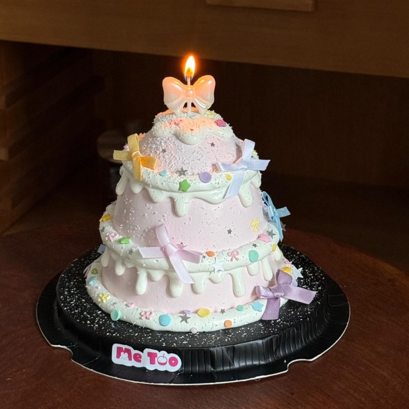 2026网红氛围感圣诞节蛋糕装饰插件彩色蝴蝶结五角星蜡烛烘焙装扮