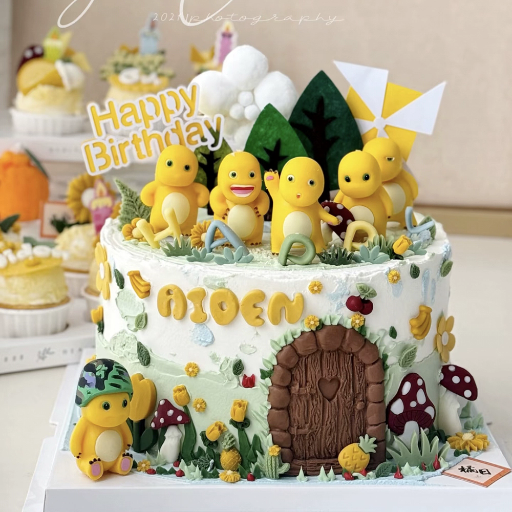 包邮网红生日蛋糕装饰摆件卡通可爱奶龙恐龙公仔儿童派对插件套装,节庆用品/礼品,节日装扮用品,淘宝优惠券,粉丝福利购,淘宝优惠卷