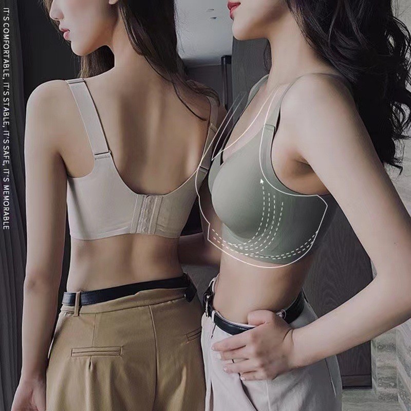 新款无痕内衣女3D果冻条软支撑收副乳上托大胸显小文胸全罩杯