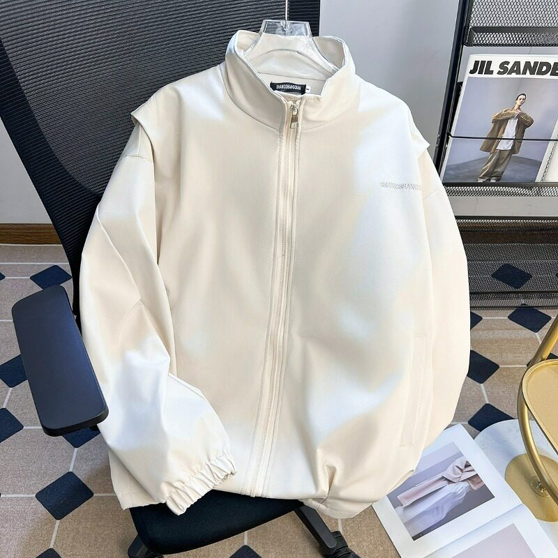 户外徒步冲锋衣夹克男春季美式潮牌痞帅高级感结构宽松飞行员外套