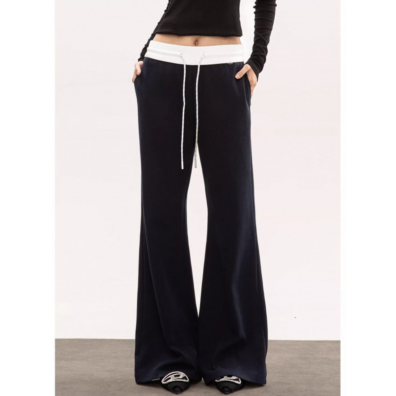 新款美式高街复古微喇裤男女卫裤2026春夏季显瘦运动裤休闲拖跨境