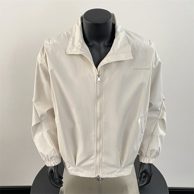 户外徒步冲锋衣夹克男春季美式潮牌痞帅高级感结构宽松飞行员外套