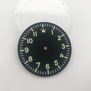 手表配件 35.5mm黑面绿夜光 表盘 miyota8215 821A自动机械机芯装