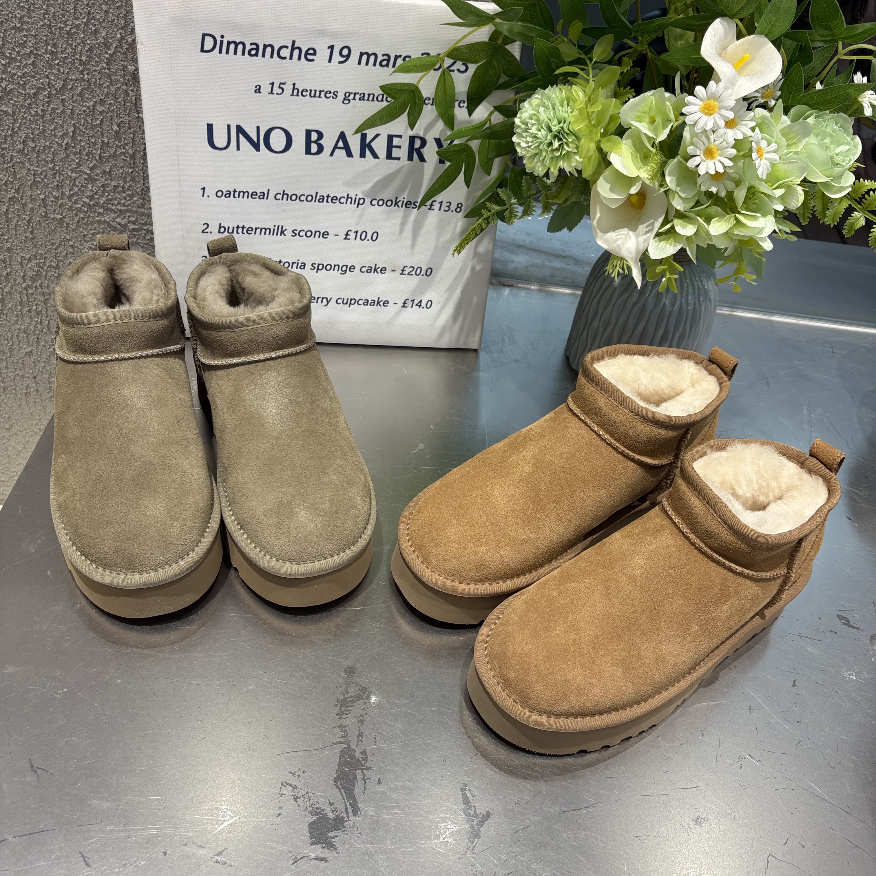 2025冬季新款磨砂皮厚底雪地靴厚底皮毛一体女短靴过冬大棉棉鞋