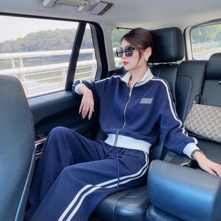 686#深圳显瘦气质运动百搭休闲秋季长袖春季女士套装