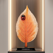 树叶摆件大厅衣帽样板间装 饰品进门玄关电视柜摆设乔迁开业礼品