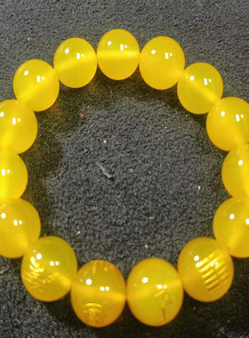 戊土己土能量牌手链天然玛瑙五行手串属土补土饰品坤为地缺土男女