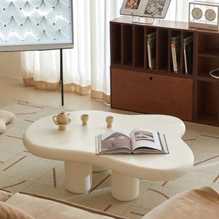 客厅云朵茶几简约现代小户型新款北欧异形茶桌奶油侘寂风网红桌子