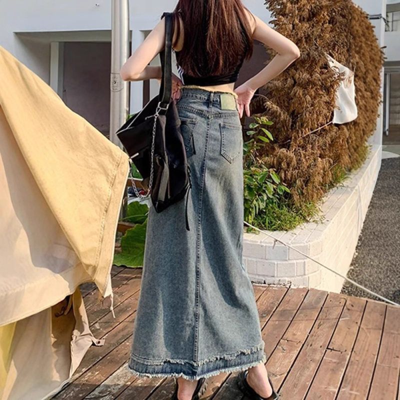 设计感牛仔裙新款女直销春季腰头