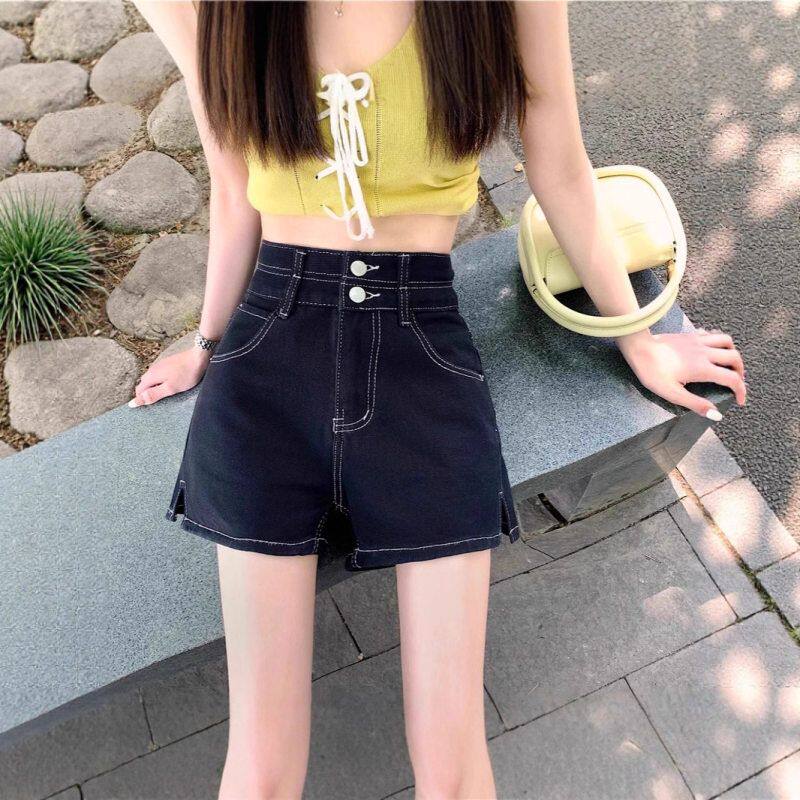 牛仔短裤阔腿裤年大码显瘦女字2025开叉潮宽松新款夏季高腰a大码