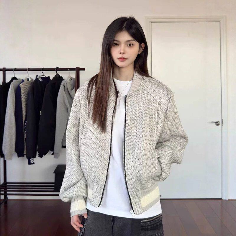 形情侣美式粗花短款复古男女棒球