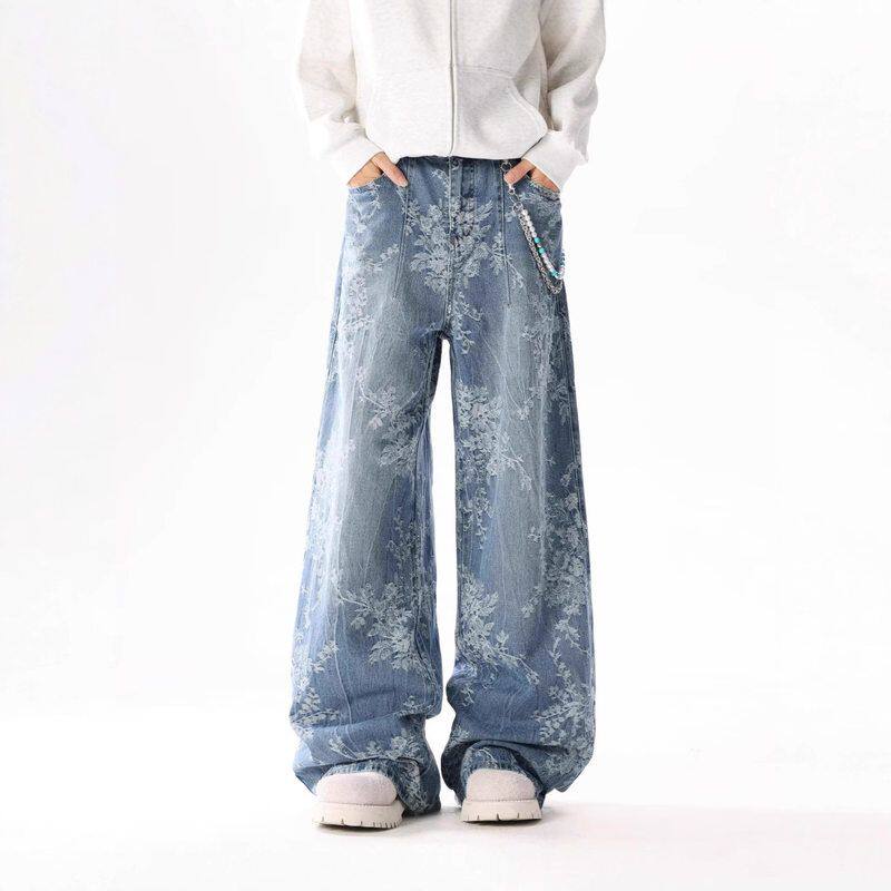 痞帅港潮流女潮高街个性嘻哈新款长裤ins风潮字母2025牛仔裤夏季