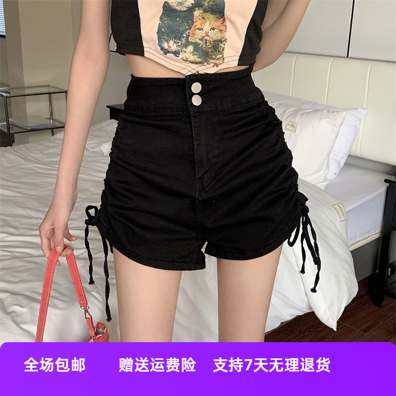 裤子辣妹黑色流行今年牛仔短裤