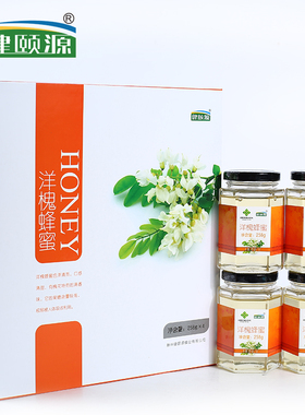 健颐源蜂蜜洋槐花蜜礼盒天然农家自产土取蜂巢蜜258*4瓶6031-WLSN