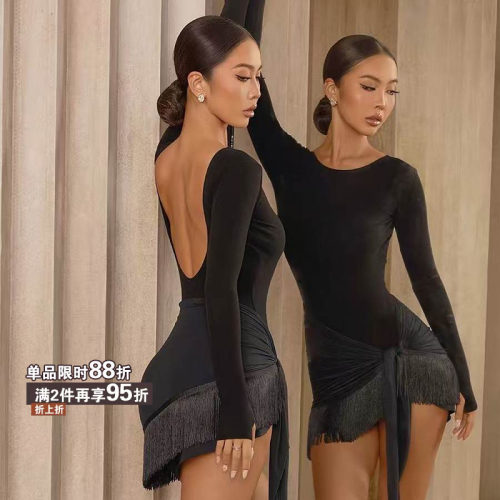 围裙设计半裙拉丁舞zym女流苏裙