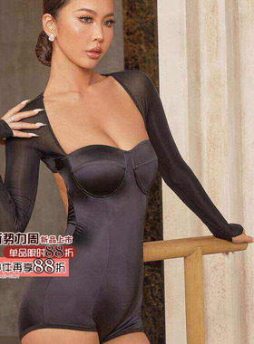 ZYM25066【月也晚安】上衣法式方领高级感拉丁舞练功服女带胸棉