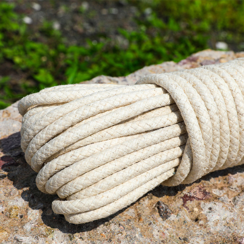 棉绳棉线绳晾衣绳晒被绳幕布绳绳子diy手工捆绑粗旗杆细编织包芯