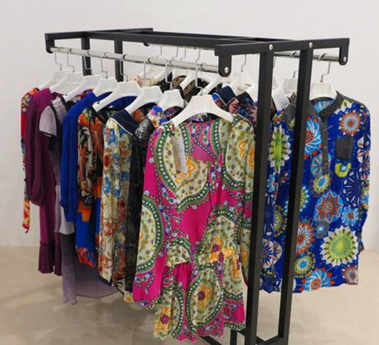 铁艺不锈钢服装展示架落地式中岛架男女装双杆挂衣架童装货架包邮