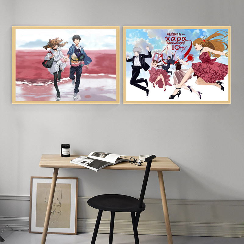 EVA新世纪福音海报挂画网咖电竞酒店二次元儿童房装饰画卡通动漫