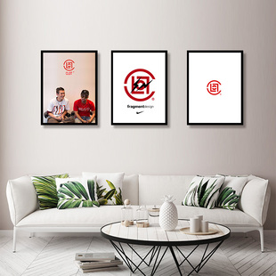 clot陈冠希蓝丝绸时尚潮牌服装店装饰画潮牌鞋店客厅卧室酒吧挂画