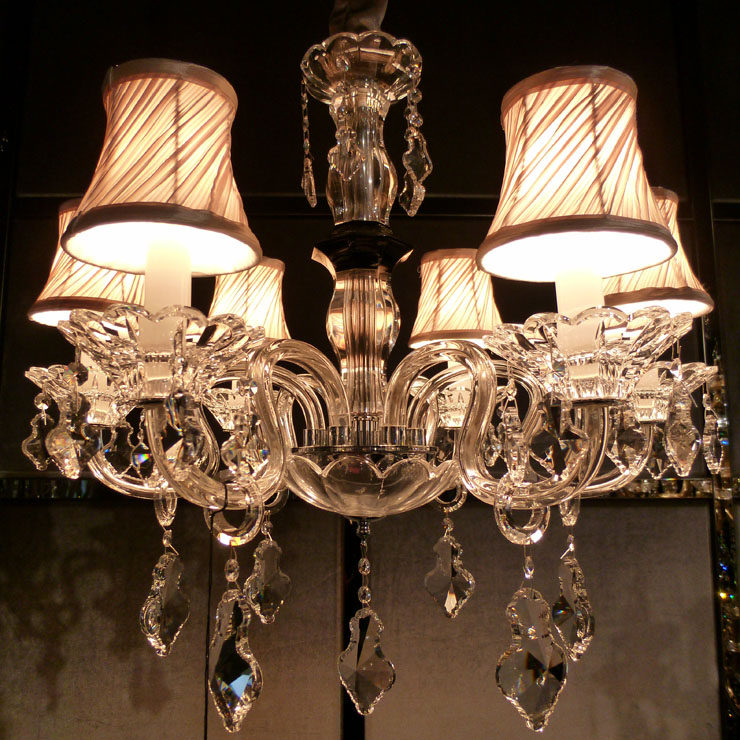 欧式水晶吊灯 新古典客厅灯餐厅灯卧室灯 白色蜡烛进口水晶管灯饰