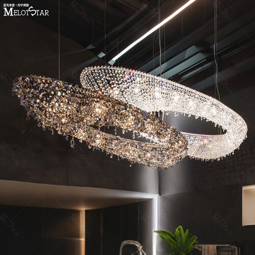 意式轻奢进口水晶无主灯吊灯