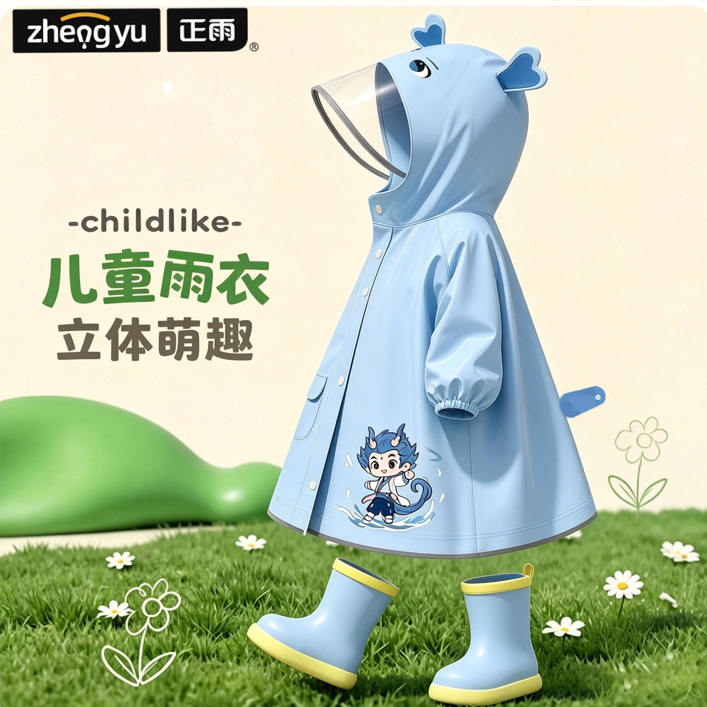 儿童雨衣男童幼儿园专用图片