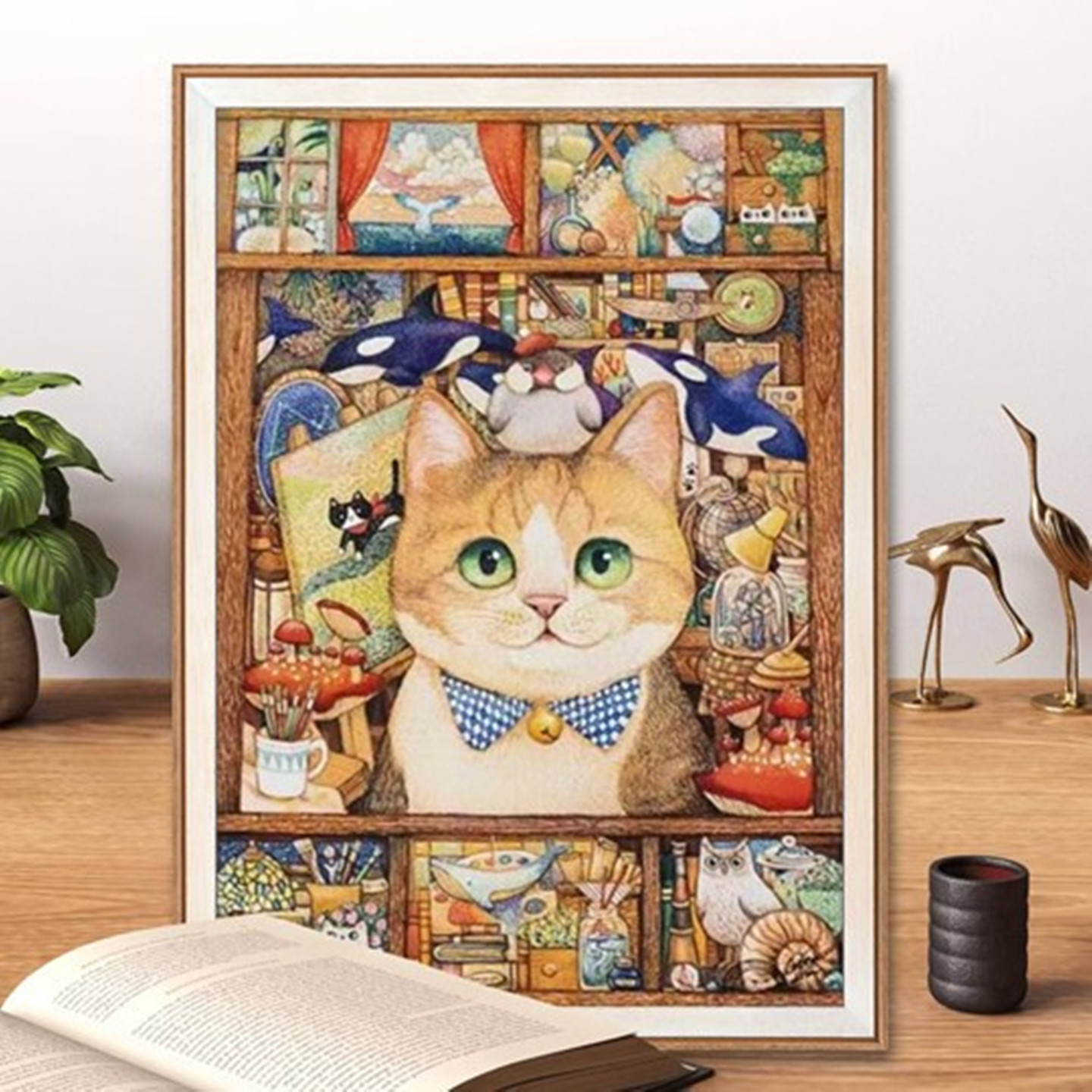 小猫杂货店招财猫钻石画十字绣