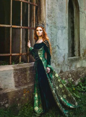 欧美外贸女装亚马逊夜店DS舞台表演万圣节公主皇后宫廷装女王装