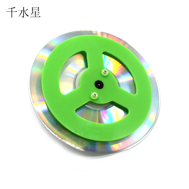 光盘不倒轮1号创意手工拼装 DIY有意思的科技制作电动模型小发明