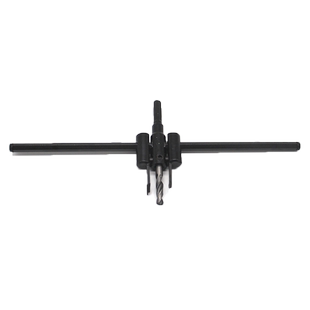 银色木工开孔器 钢制可调模型木板开孔钻头带刻度塑料板钻孔工具