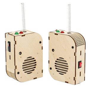 对讲机模型套件diy手工制作亲子木质拼装小制作无线学生科学发明