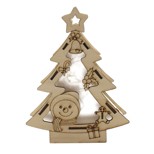 圣诞树1号 幼儿园创意手工拼装创意LED灯条模型材料摆件松树造型