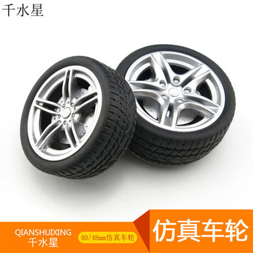 40/48mm仿真车轮玩具手工橡胶DIY